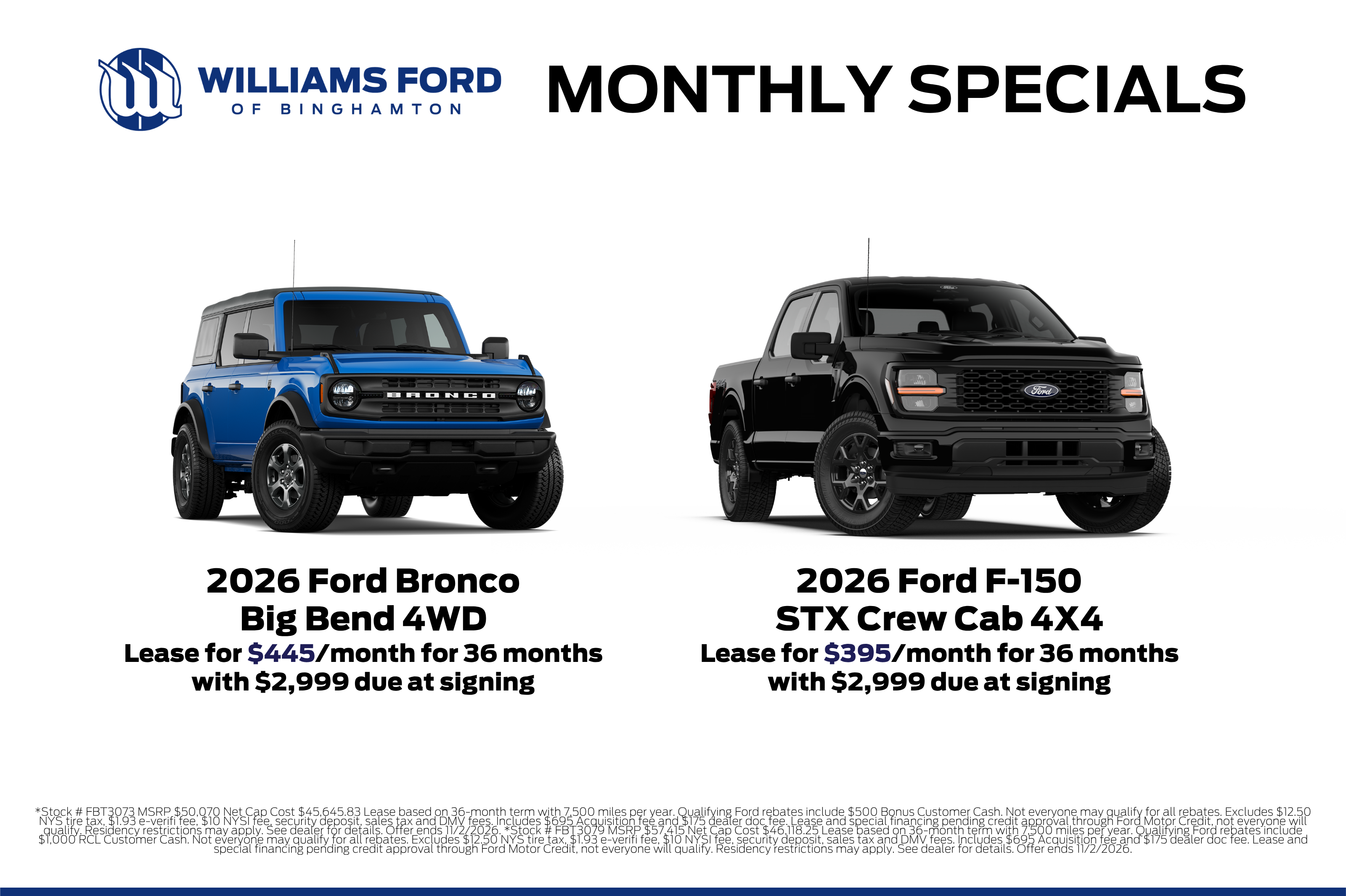 October Specials