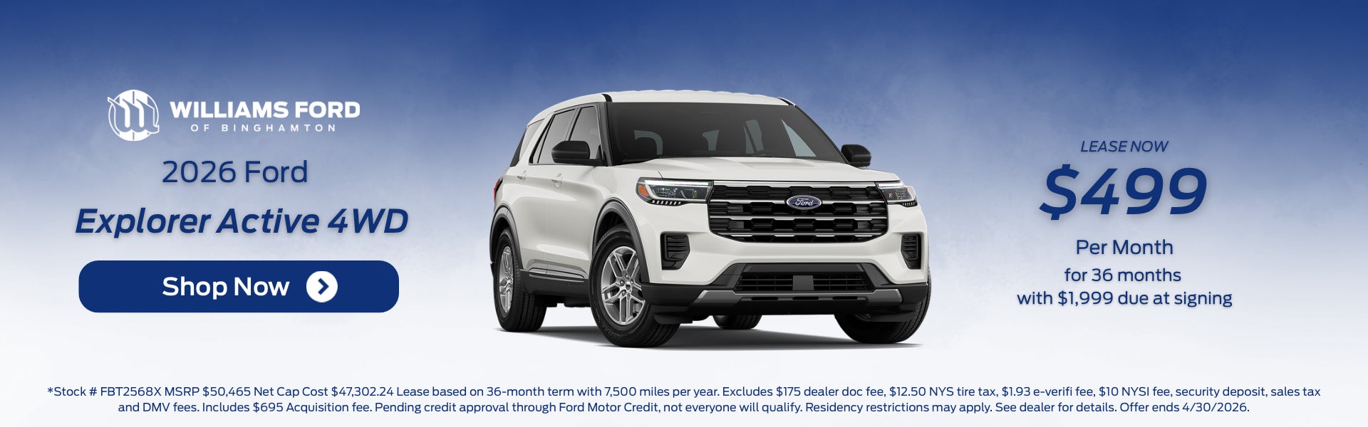 2026 Ford Explorer Active 4WD