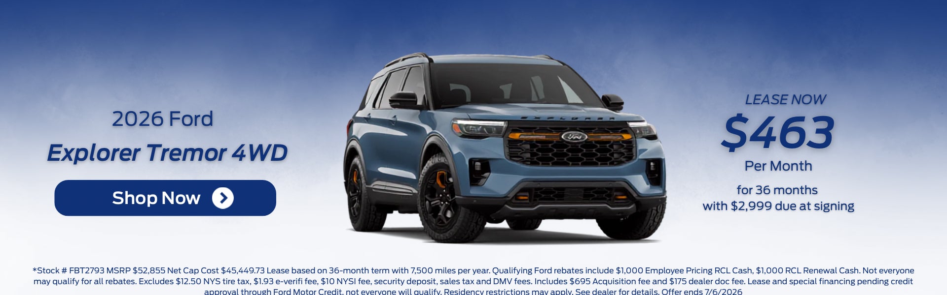 2026 Ford Explorer Tremor 4W