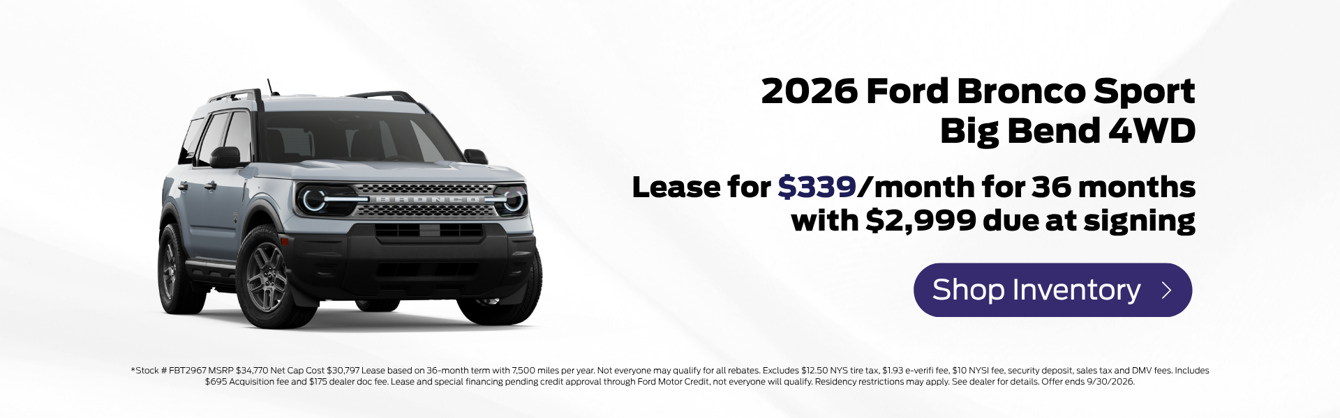 Bronco Sport Lease Special